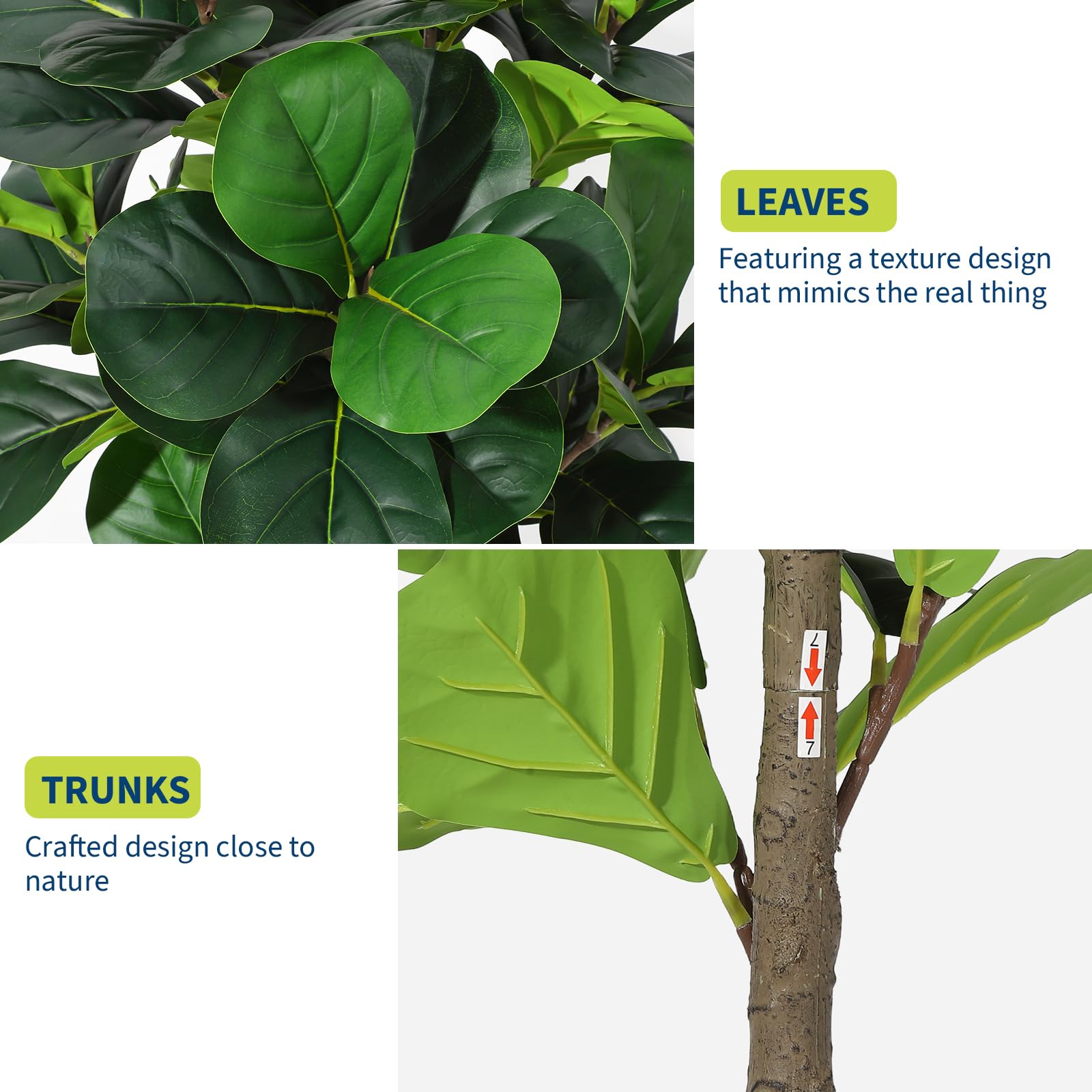 Artificial Fiddle Leaf Fig Tre - Ficus Lyrata Tree 리뷰 및 가격