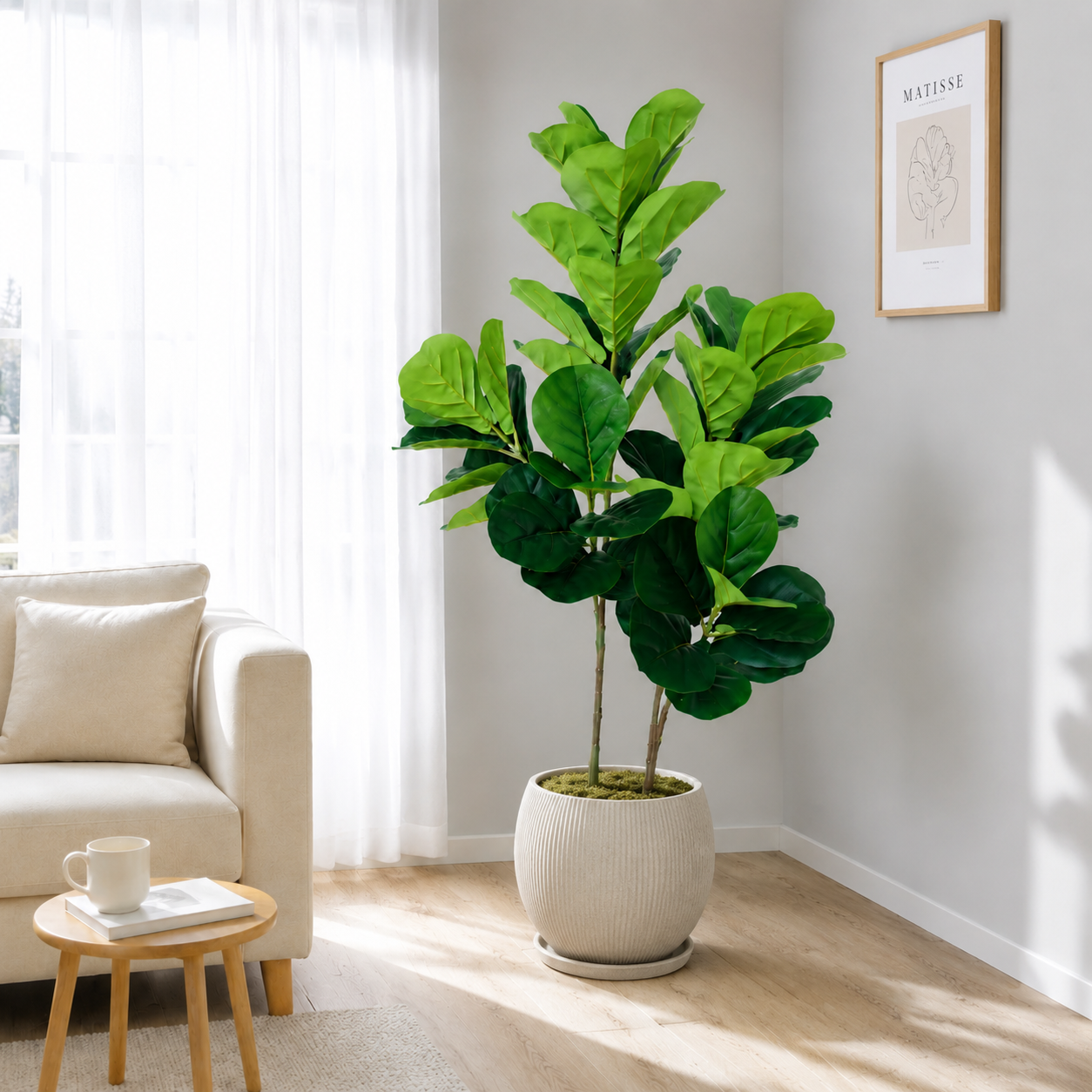 130cm/4.3ft Artificial Ficus L - Ficus Lyrata Tree 리뷰 및 가격