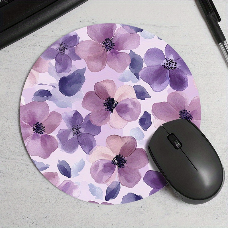 1pc Purple Floral Round Mouse  - Tradescantia Purple 리뷰 및 가격