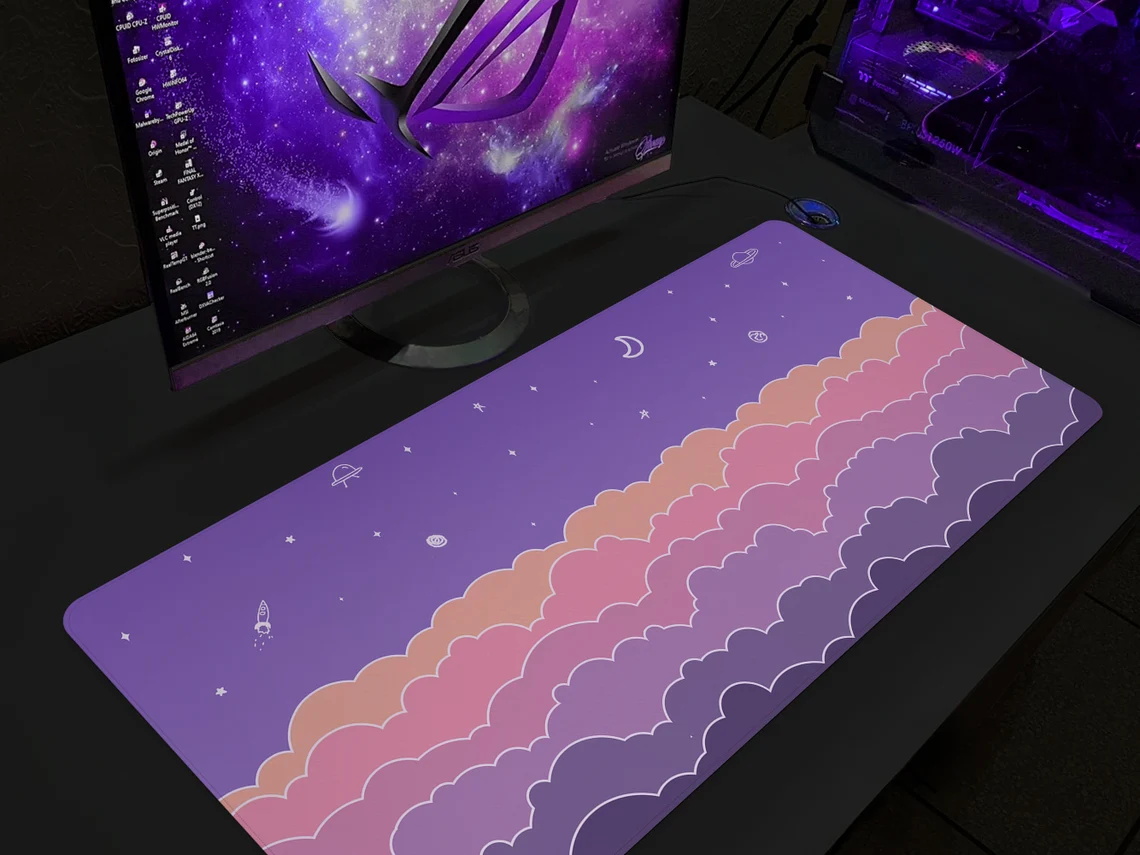 Kawaii Deskmat purple Cute Mou - Tradescantia Purple 리뷰 및 가격