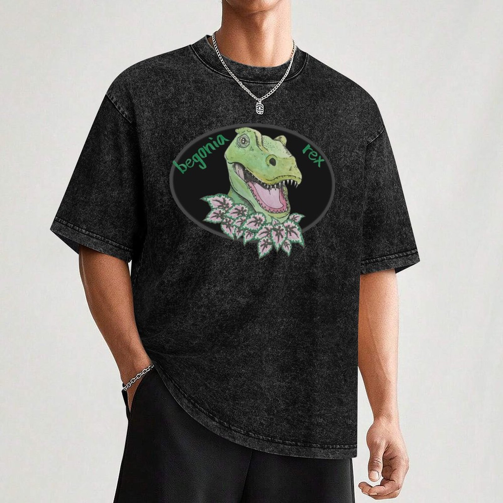 T rex begonia T-Shirt Big and  - Begonia Rex 리뷰 및 가격